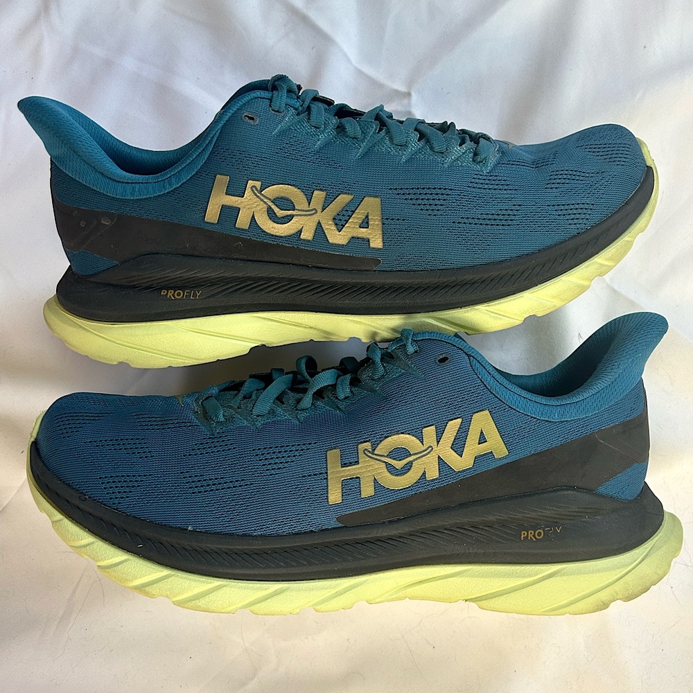 Men’s HOKA One One Mach 4 Teal/Mint Size 11 D Running shoes